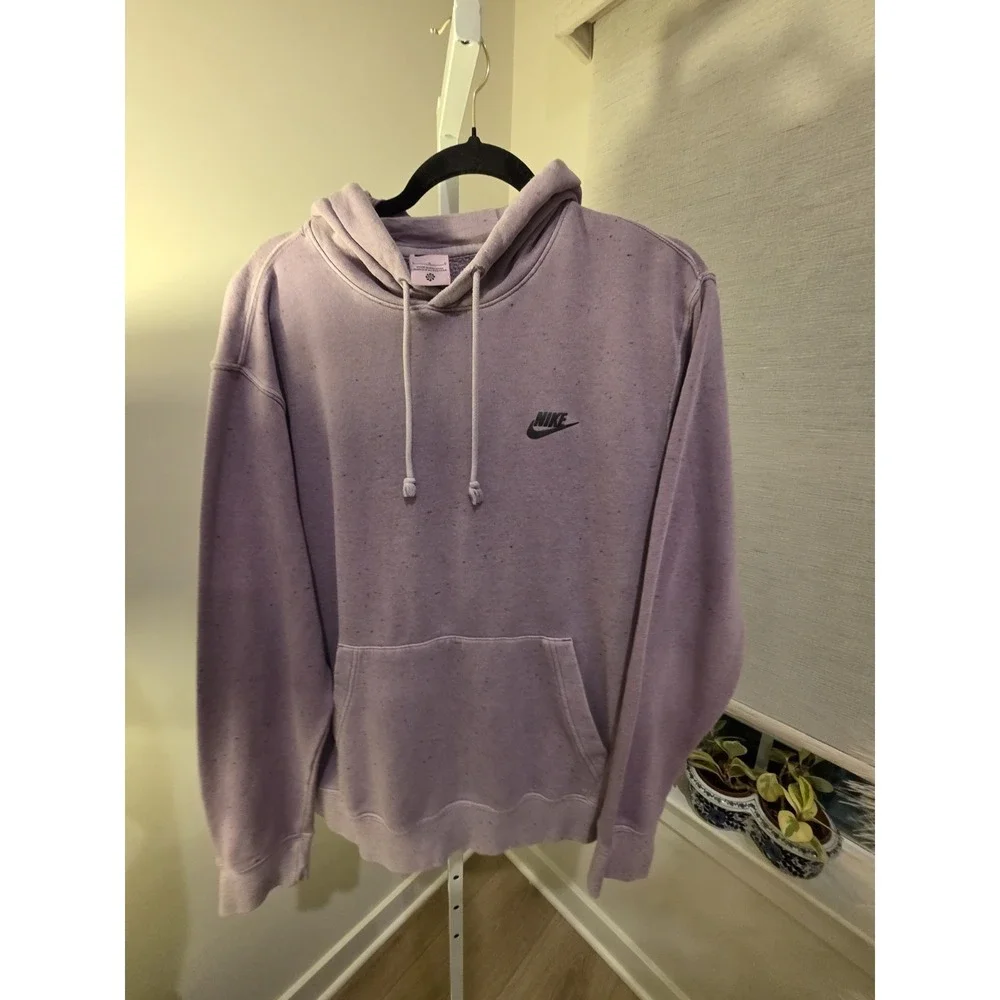 NIKE Sportswear Move To Zero Heathered Purple Hoodie‎ DA0680-596 Men's Size L